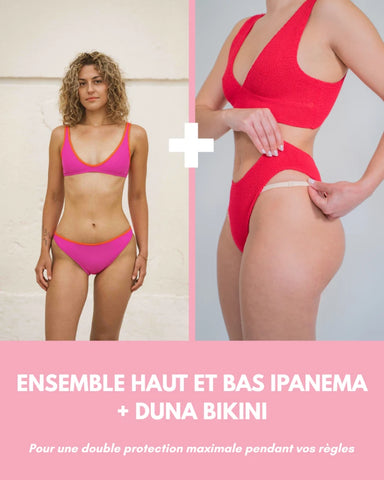 PACK SUMMER DOUBLE PROTECTION (Ensemble maillot menstruel + Duna bikini)