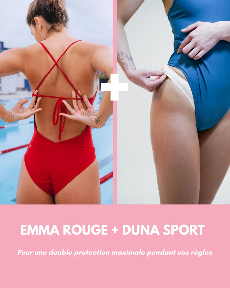 PACK SPORT DOUBLE PROTECTION (Maillot 1 pièce Emma + Duna Sport)