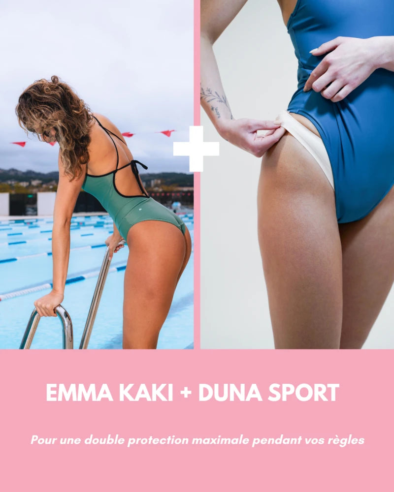 PACK SPORT DOUBLE PROTECTION (Maillot 1 pièce Emma + Duna Sport)