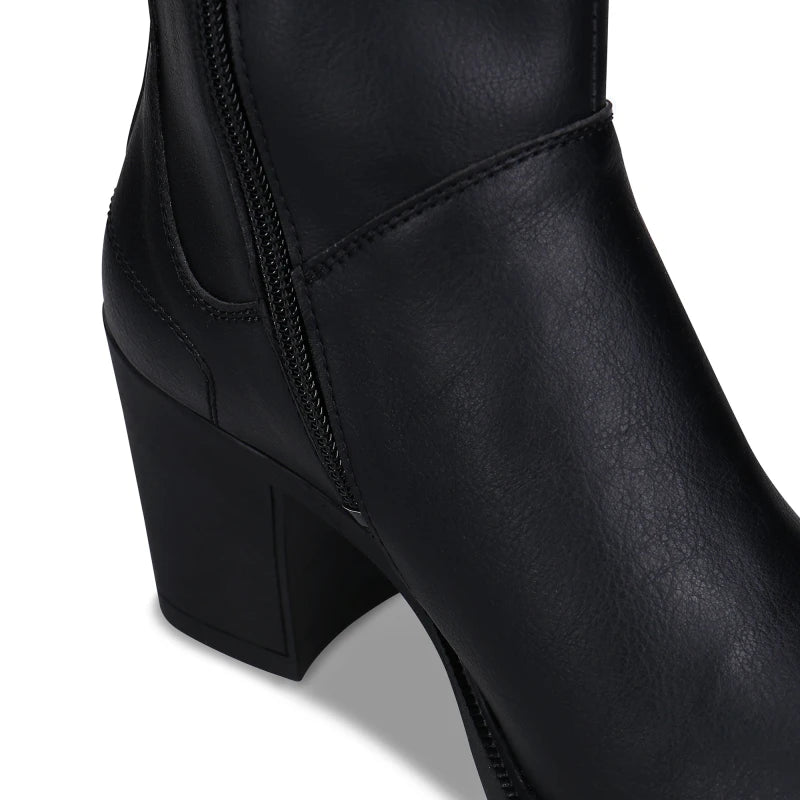 Women's Vegan Ankle Boots Alicia Black