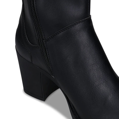 Women's Vegan Ankle Boots Alicia Black