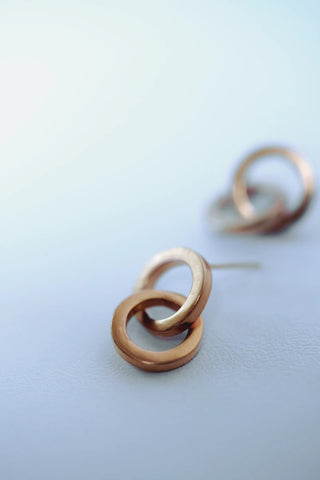 Boucles d'oreilles cercles entrelacés