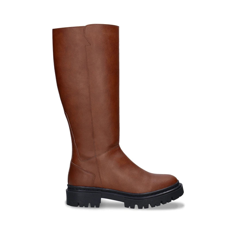 Women's Vegan Knee-High Boots Aurora Brown