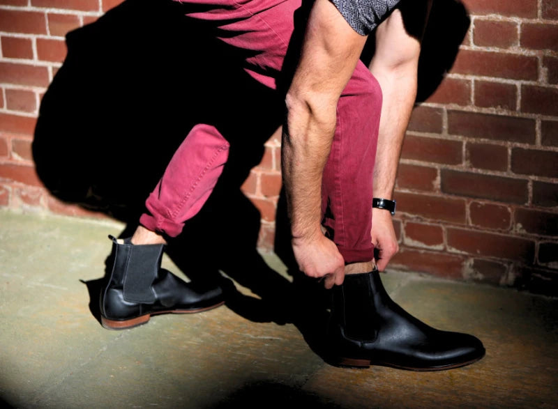 Men's Vegan Chelsea Boots Basti Black