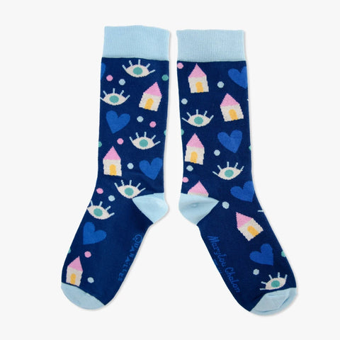 Marylou Chalon | Paire de chaussettes Cosy bleu