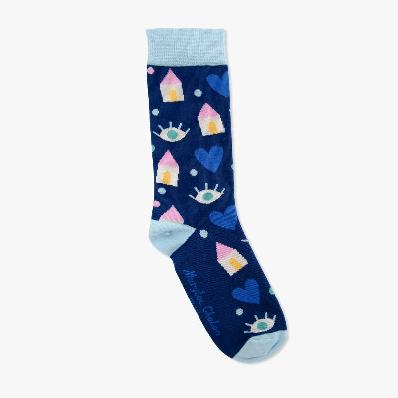 Marylou Chalon | Paire de chaussettes Cosy bleu