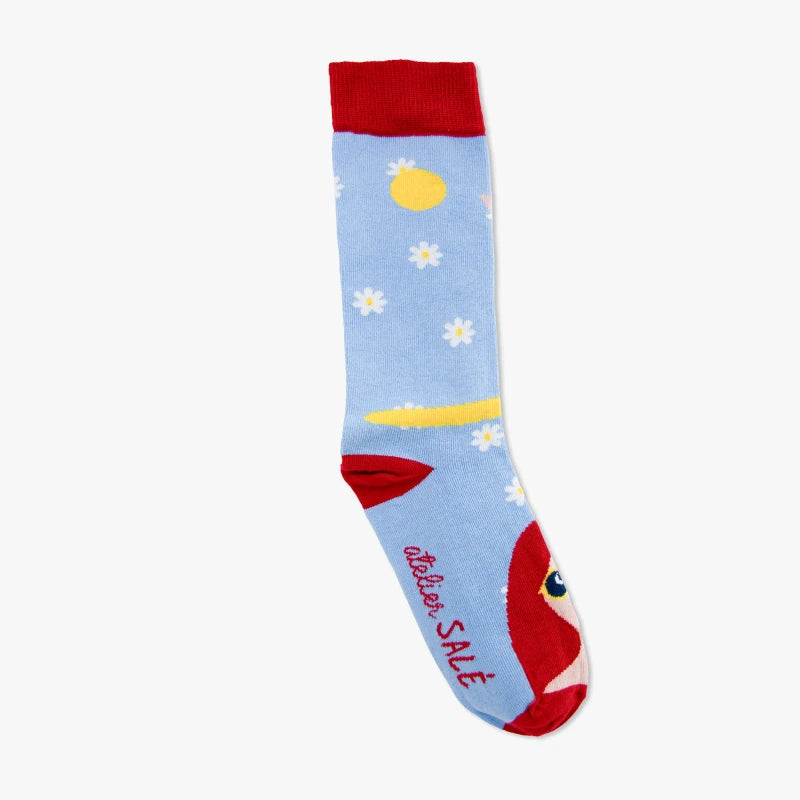 Atelier Salé | Paire de chaussettes Surfer le jour rouge