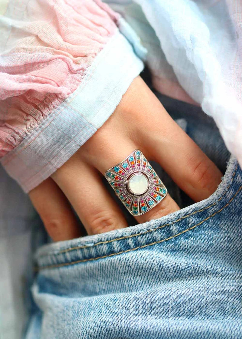 Bague argent femme Ombeline Nacre
