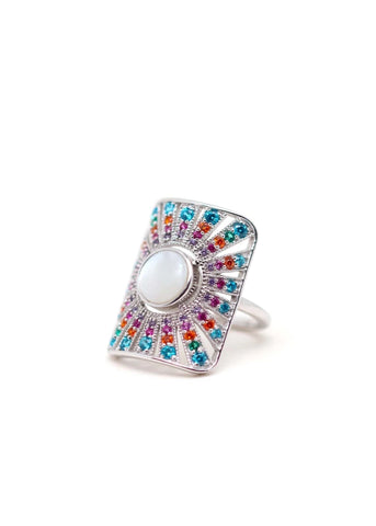 Bague argent femme Ombeline Nacre