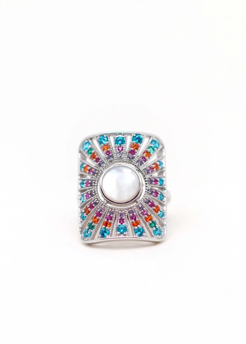 Bague argent femme Ombeline Nacre