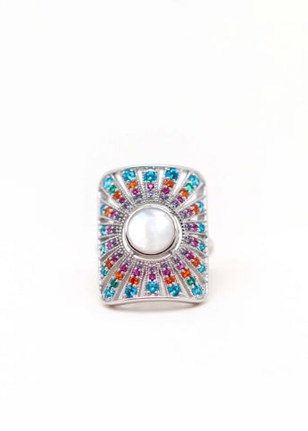 Bague argent femme Ombeline Nacre
