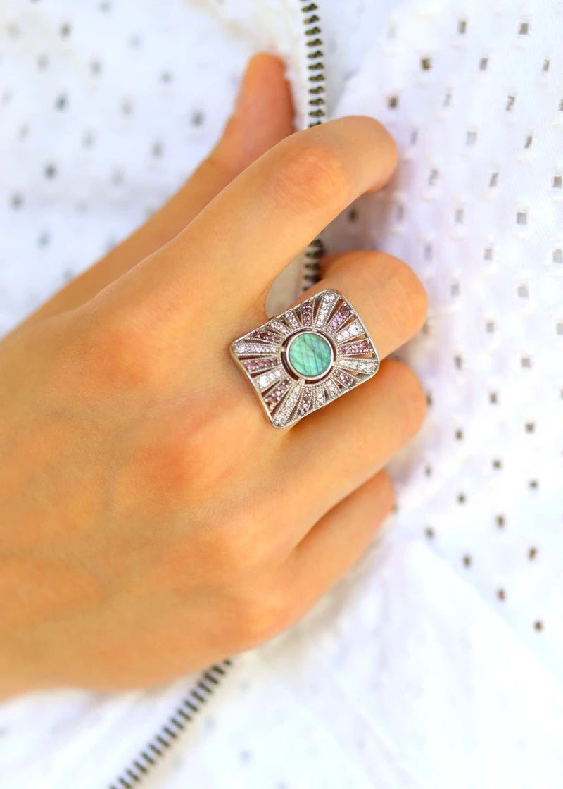 Bague argent femme Ombeline Labradorite