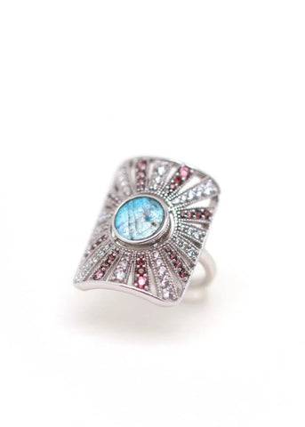 Bague argent femme Ombeline Labradorite