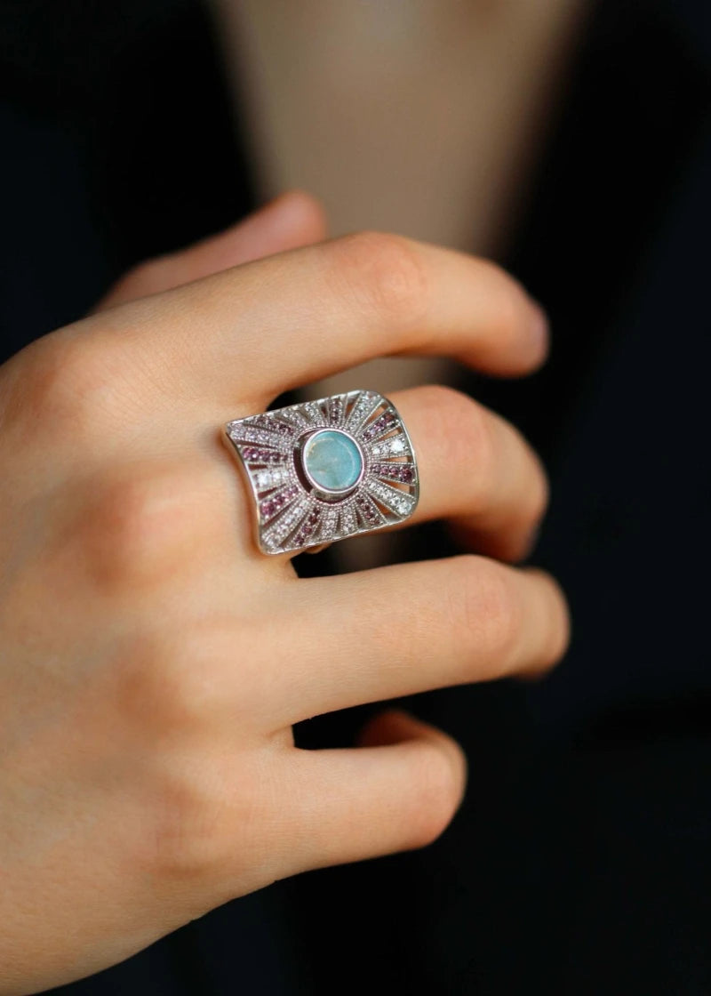 Bague argent femme Ombeline Labradorite