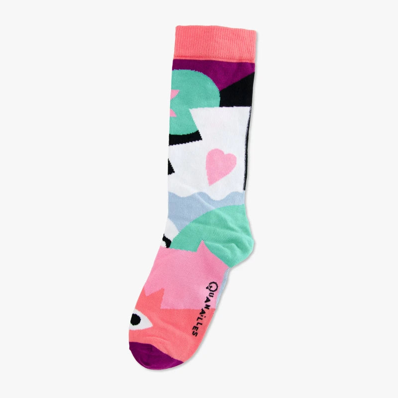 Guillaume & Laurie | Paire de chaussettes Abstract rose