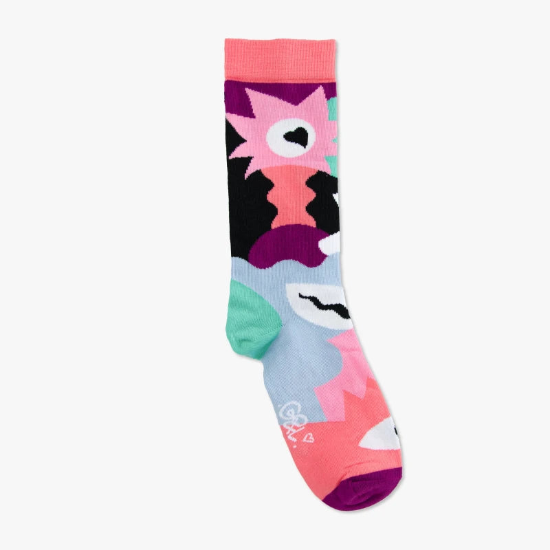 Guillaume & Laurie | Paire de chaussettes Abstract rose