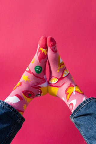 Laura Deleuze | Paire de chaussettes On Fire Rose