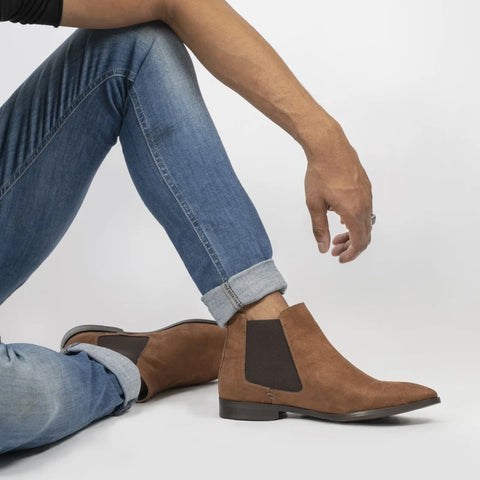 Alan - Marron Faux Suede