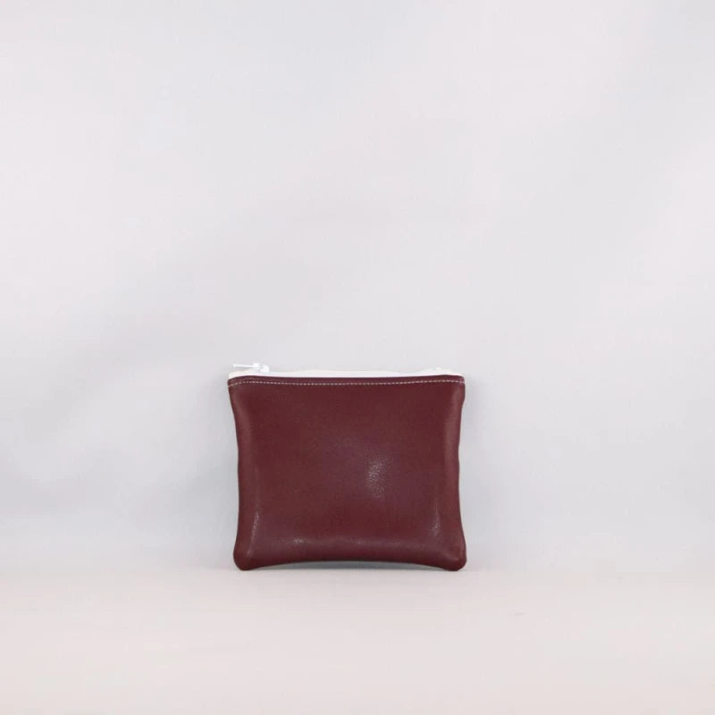 Porte-monnaie alter-cuir de raisin et dentelle