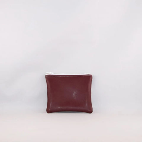 Porte-monnaie alter-cuir de raisin et dentelle