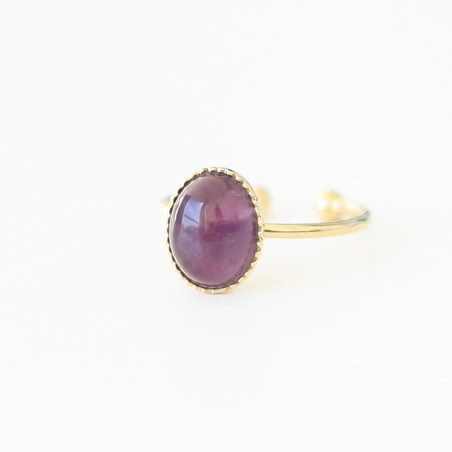 Bague ovale Améthyste