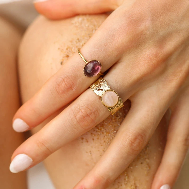 Bague ovale Améthyste