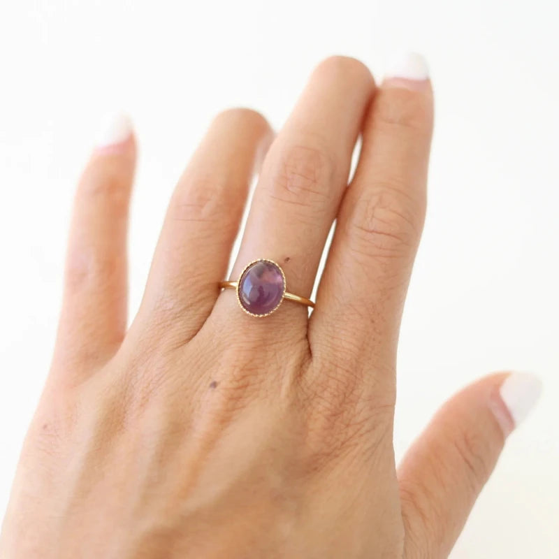 Bague ovale Améthyste