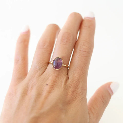 Bague ovale Améthyste