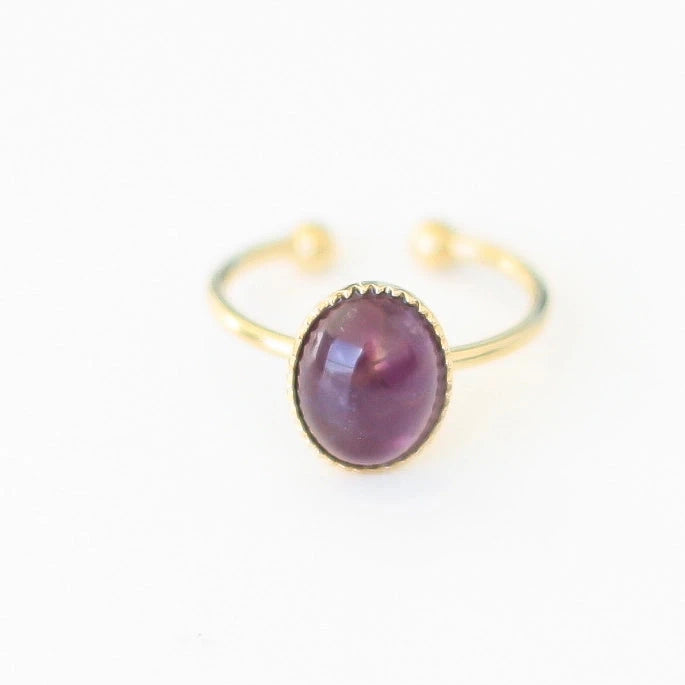 Bague ovale Améthyste