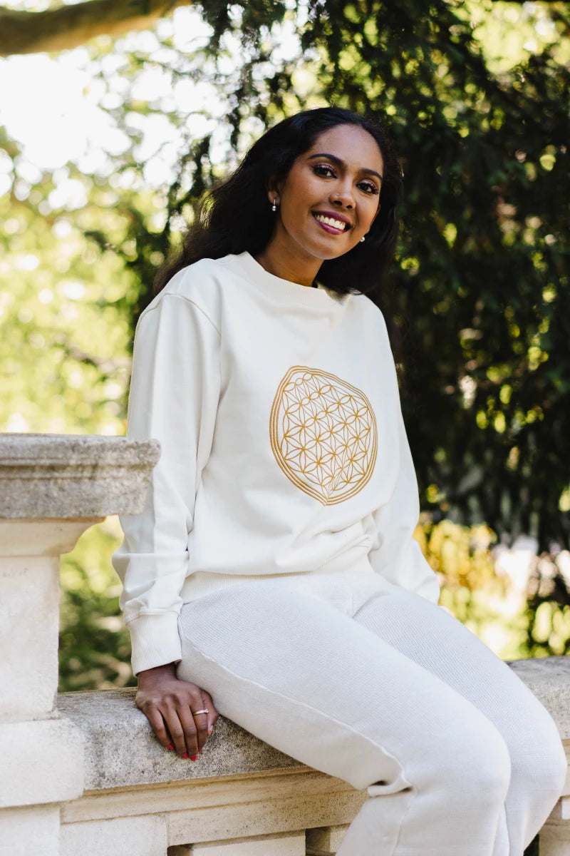 Sweat Unisex Fleur de Vie en Coton Bio