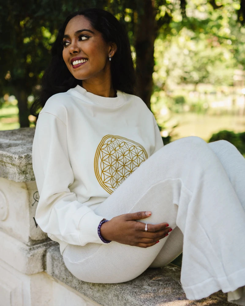 Sweat Unisex Fleur de Vie en Coton Bio