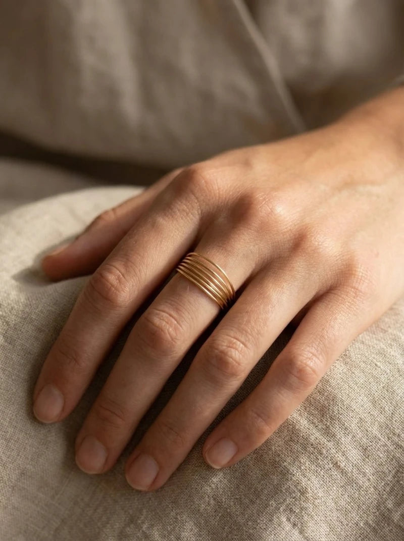 Bague Semainier Faith – Gold Filled 14k ou Argent 925
