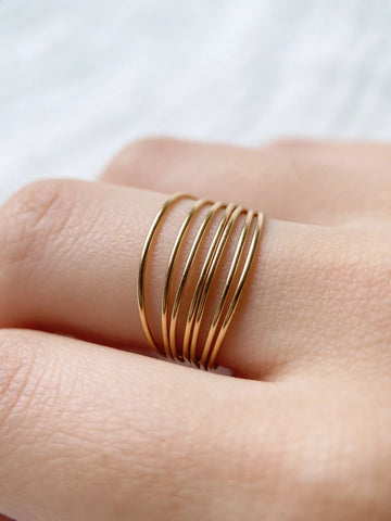 Bague Semainier Faith – Gold Filled 14k ou Argent 925