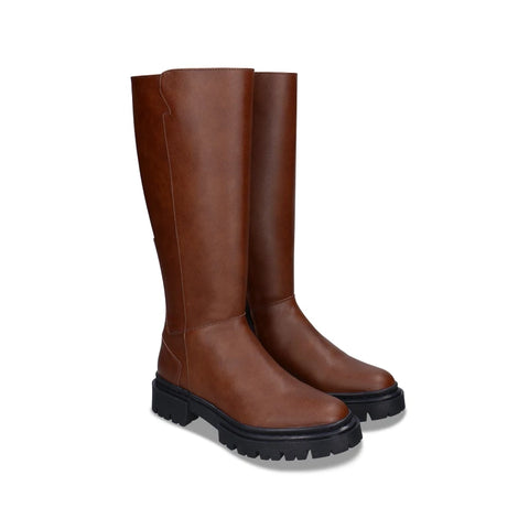 Women's Vegan Knee-High Boots Aurora Brown