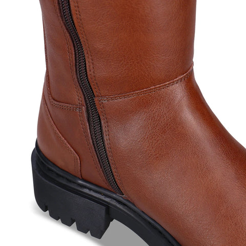 Women's Vegan Knee-High Boots Aurora Brown