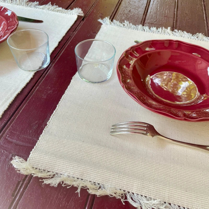 Sets de table beige (lot de deux)