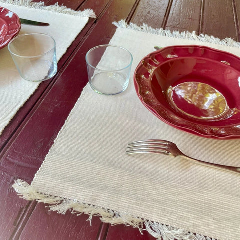 Sets de table beige (lot de deux)