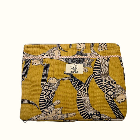 Pochette d'ordinateur "Yellow Dancing Cat"