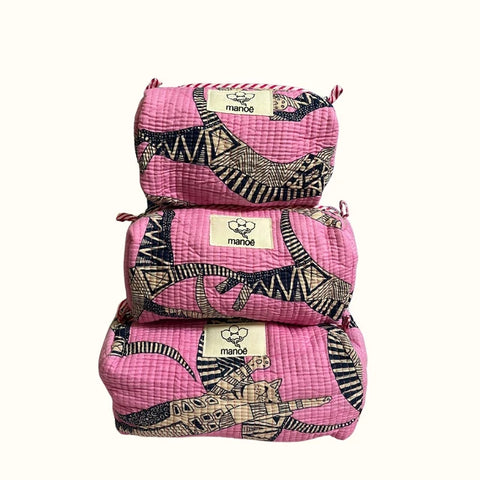 Trousse de toilette "Dancing cat pink"