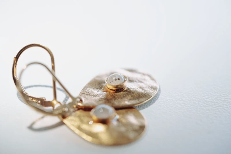 Boucles d'oreilles goutte martelé orient
