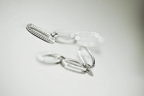Boucles d'oreilles chaîne rectangle