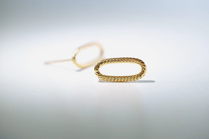 Boucles d'oreilles puces rectangle
