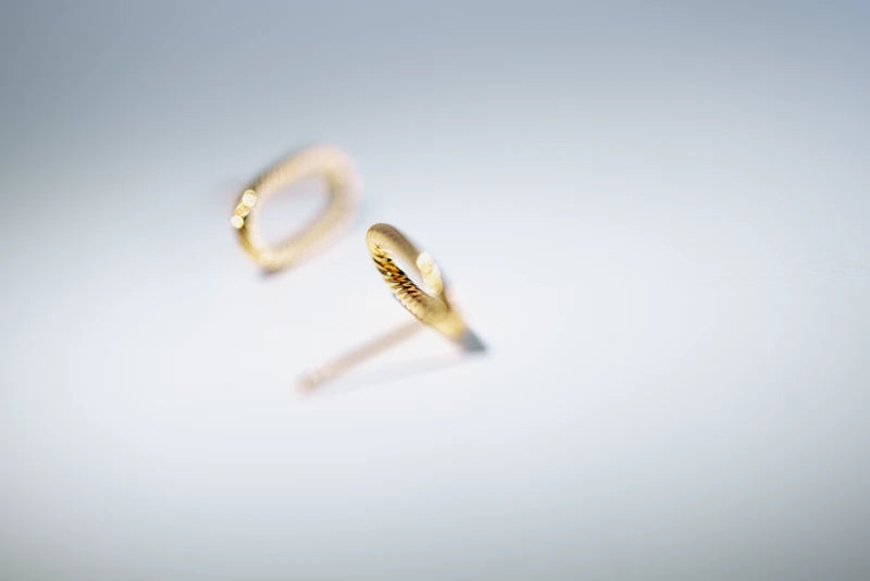 Boucles d'oreilles puces rectangle
