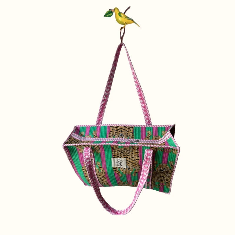 Grand tote bag à Zip  "Lollipop Tiger"