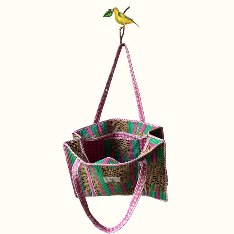 Grand tote bag à Zip  "Lollipop Tiger"