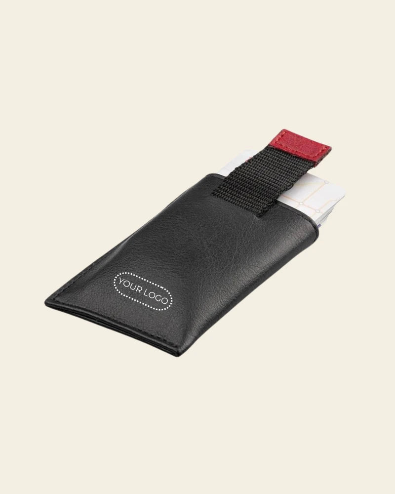 Waterproof slim card holder - Black/Red