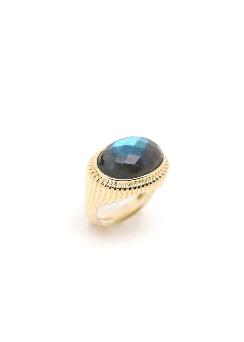 Bague Labradorite Antoinette plaqué or