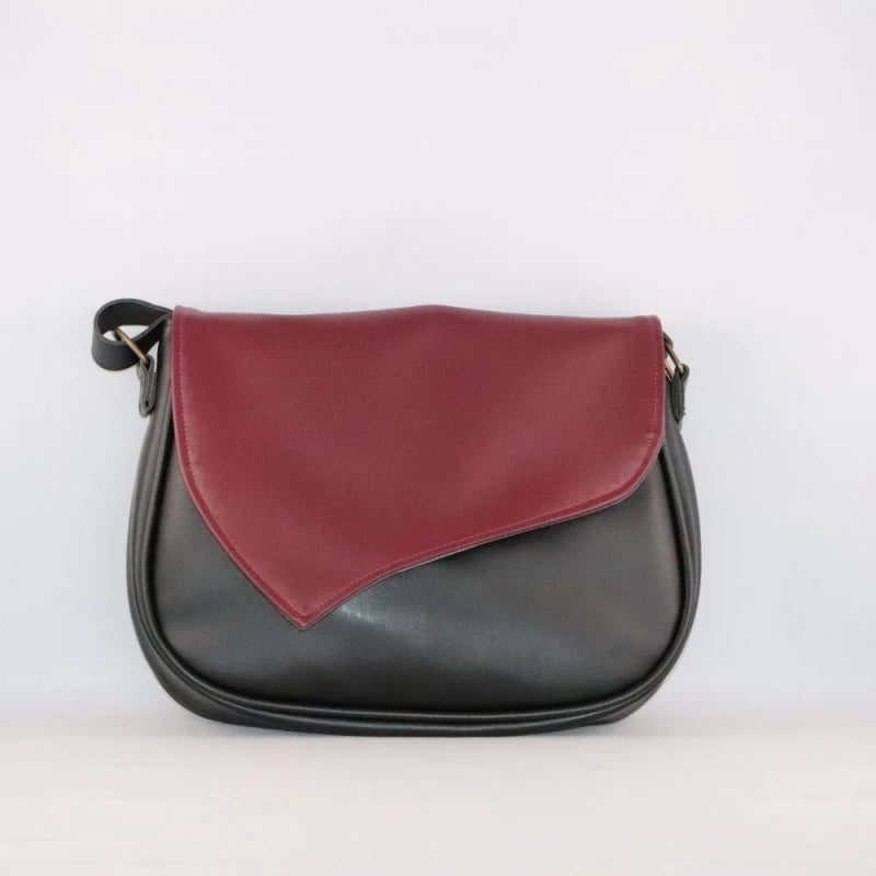 Rabat alter-cuir de raisin bordeaux