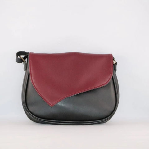 Rabat alter-cuir de raisin bordeaux