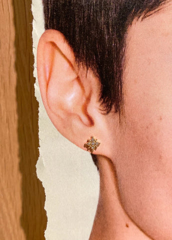 Boucle d’Oreille Snow Dorée